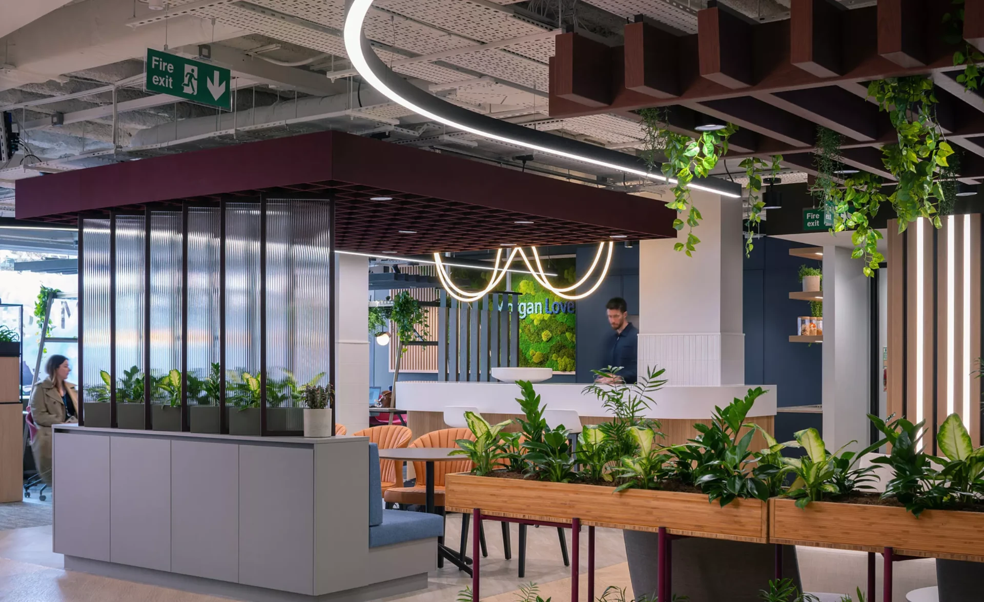 Reception and buyer meeting area at Dong Hung Footwear Group