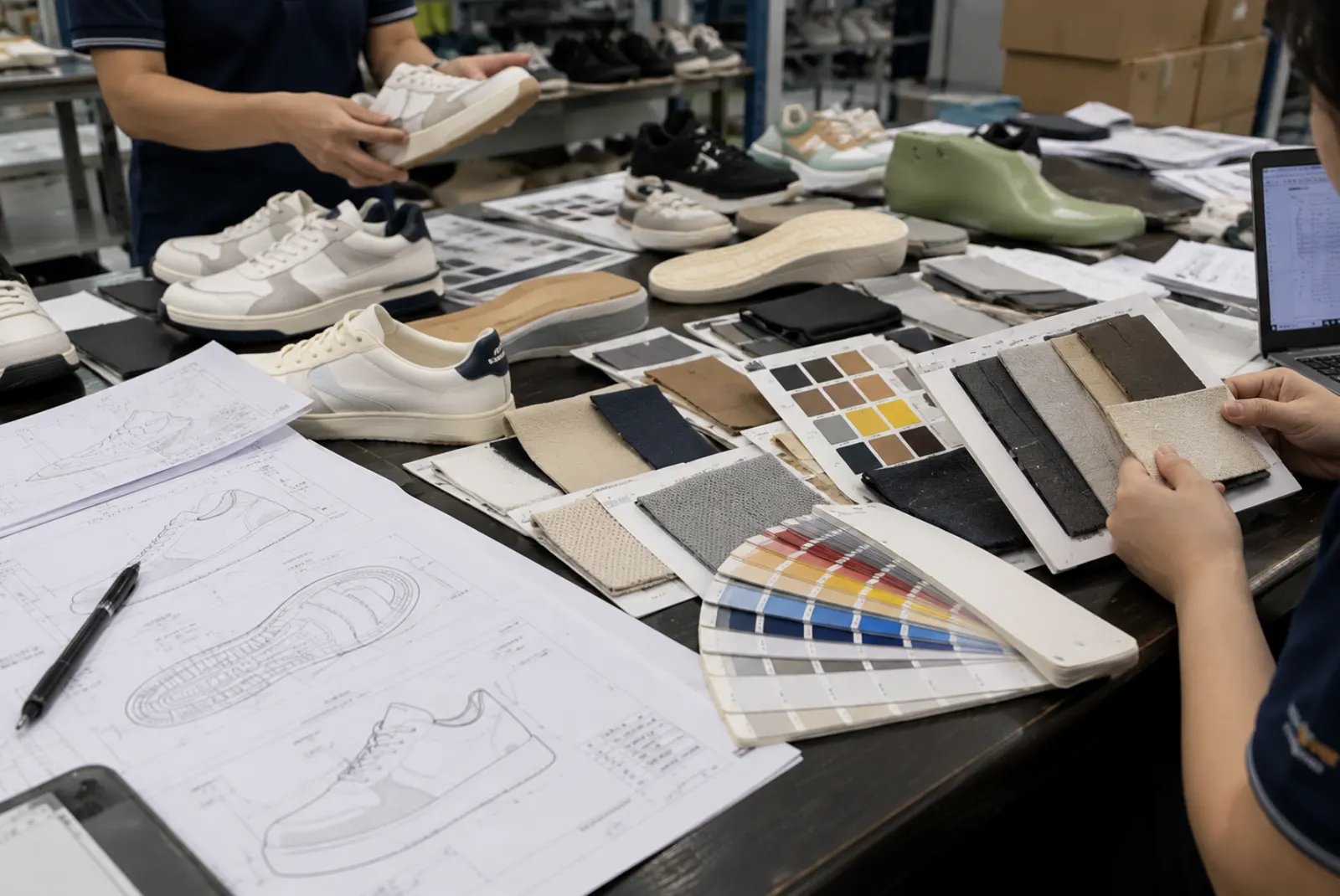 Material selection and sample development
